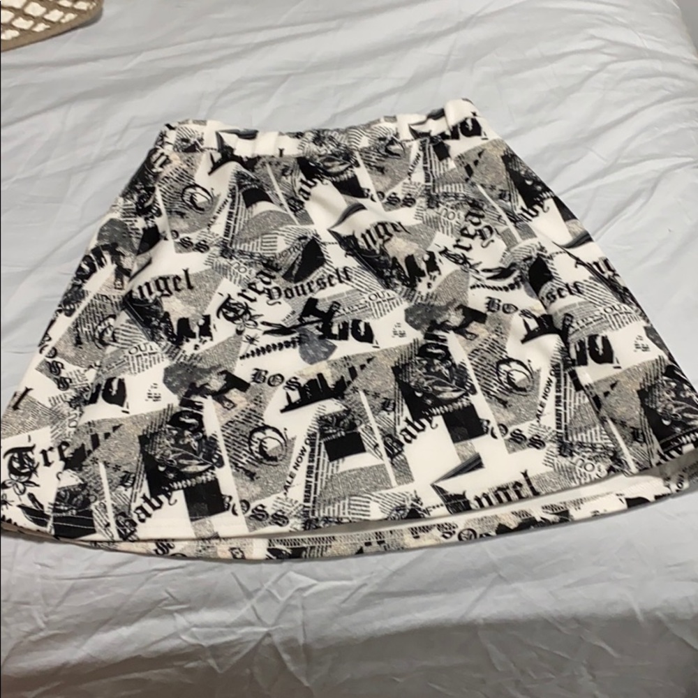 newspaper mini skirt